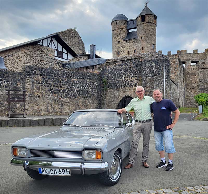 Überraschung: Mit dem Capri zum 80.