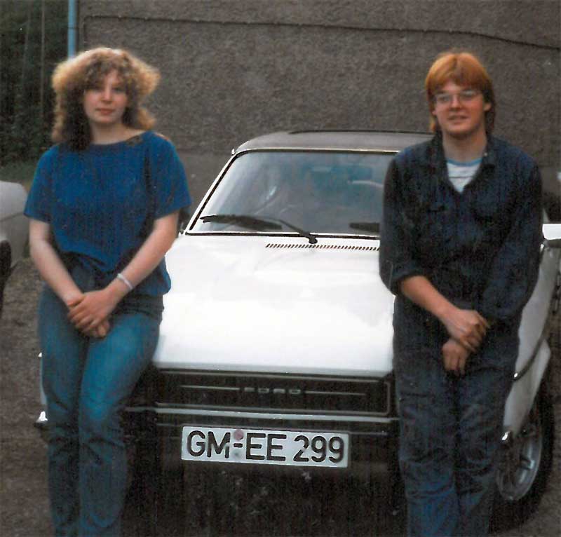 „An den Matten sollt Ihr sie erkennen“: Bernd mit Ohren unter Haar und Christel mit Löwenmähne. Ein Bild von 1986.