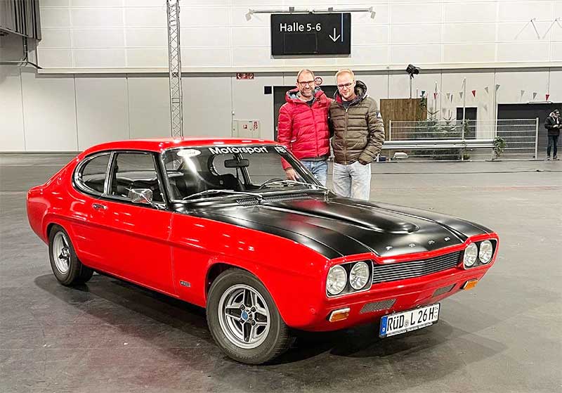 Vater und Sohn Reininger bereicherten mit Lukas´ RS das Online-Event aus Anlass von 20 Jahren Bremen Classic Motorshow.