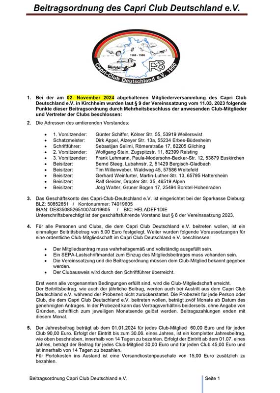 Download Beitragsordnung