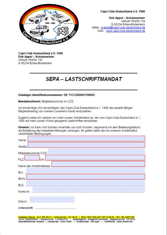 Download SEPA-Mandat